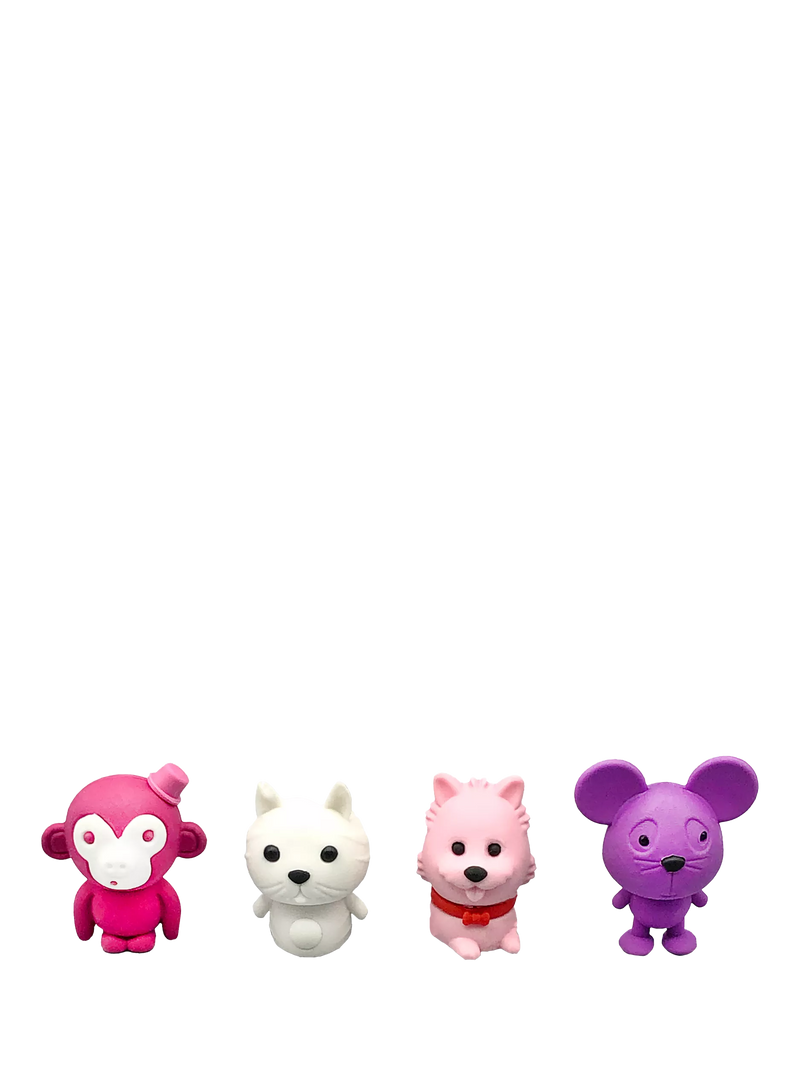 Tinc pink animal erasers pack of 4, UK version