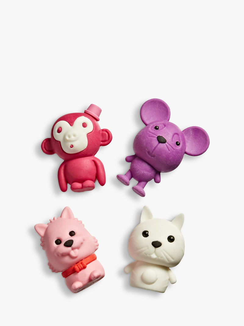 Tinc pink animal erasers pack of 4, UK version