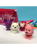 Tinc pink animal erasers pack of 4, UK version