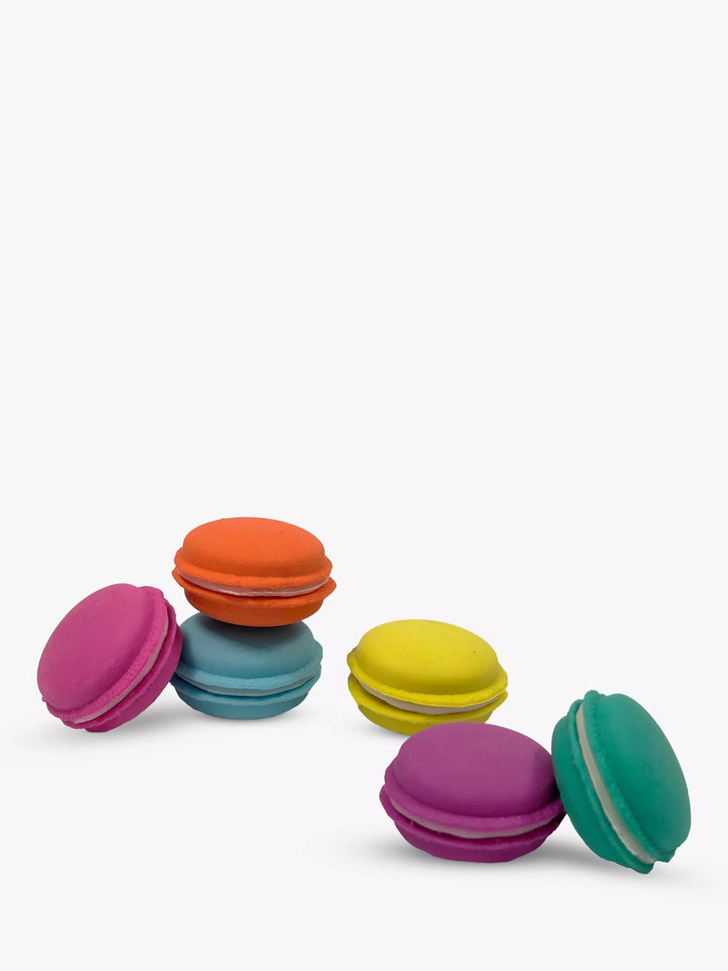 Tinc macaroon erasers set of 6 colourful erasers - British product