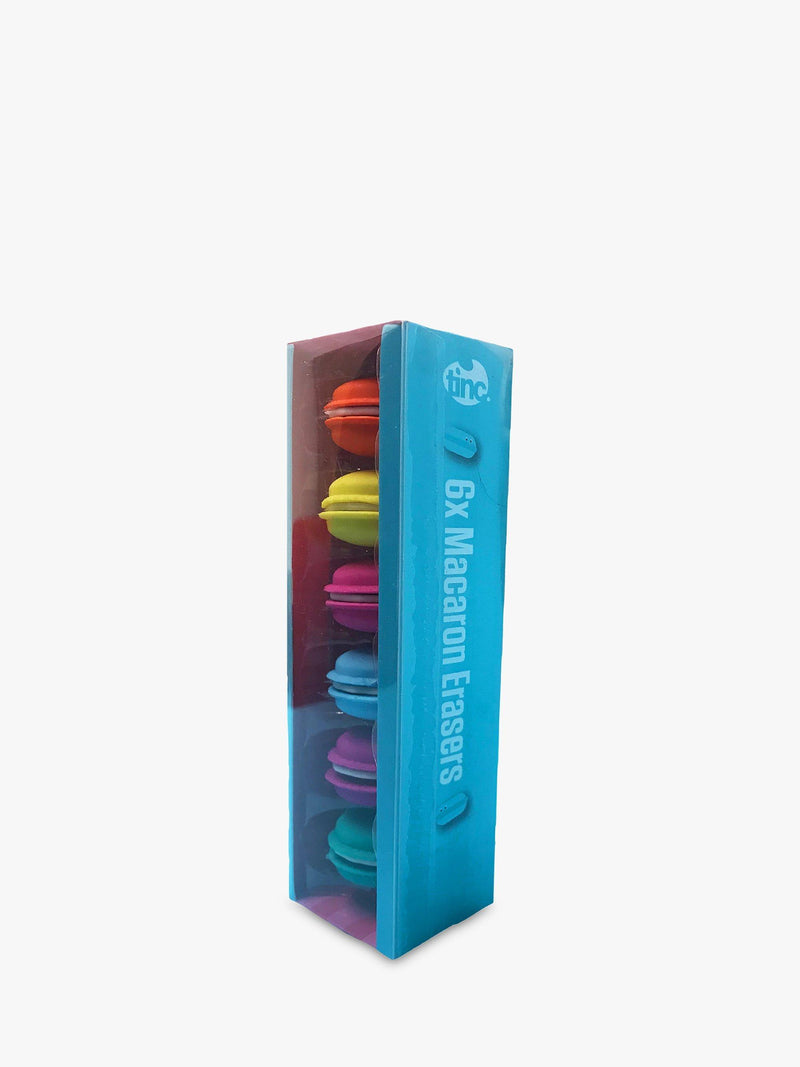 Tinc macaroon erasers set of 6 colourful erasers - British product