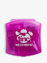 John Lewis Mini Desk Stationery Set with Tape Dispenser, Scissors, Stapler, and Sharpener in Pink- Buy online at McGrocer