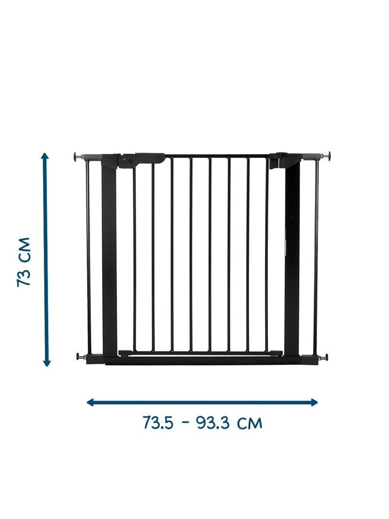 BabyDan Premier True Pressure Gate Including Extensions, Black - British product