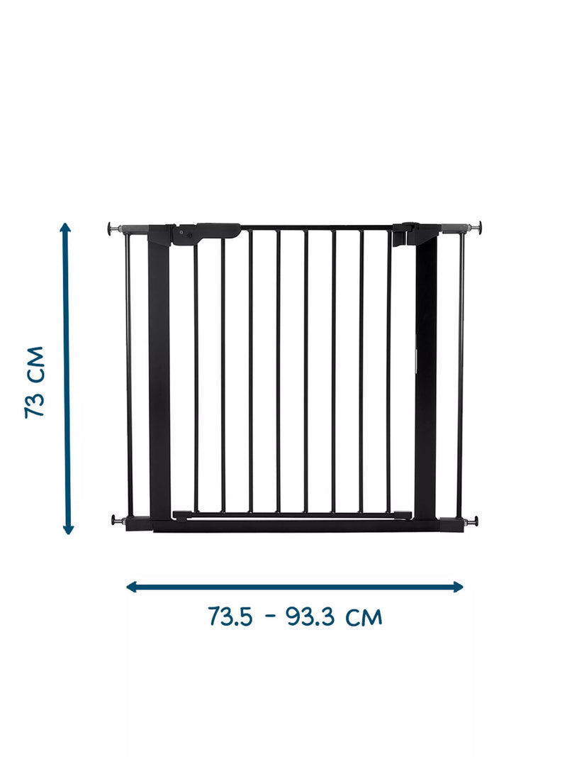 BabyDan Premier True Pressure Gate Including Extensions, Black - British product
