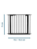 BabyDan Premier True Pressure Gate Including Extensions, Black - British product