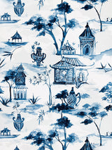 John Lewis John Lewis Pagoda Wallpaper Blue 10.06m x 52cm- Buy online at McGrocer