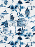 John Lewis Pagoda wallpaper in blue, 10m roll - British product