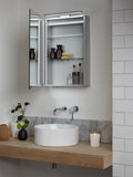 John Lewis Ariel single mirrored illuminated bathroom cabinet H72xW50xD17.5cm, UK version