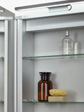 John Lewis Ariel single mirrored illuminated bathroom cabinet H72xW50xD17.5cm, UK version