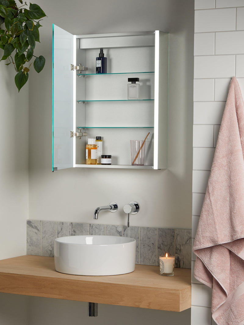 John Lewis mirrored illuminated bathroom cabinet H70xW50xD13cm - British product
