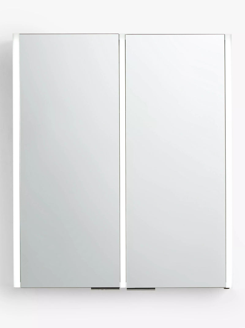 John Lewis mirrored illuminated bathroom cabinet H70xW60xD13cm, imported from the UK