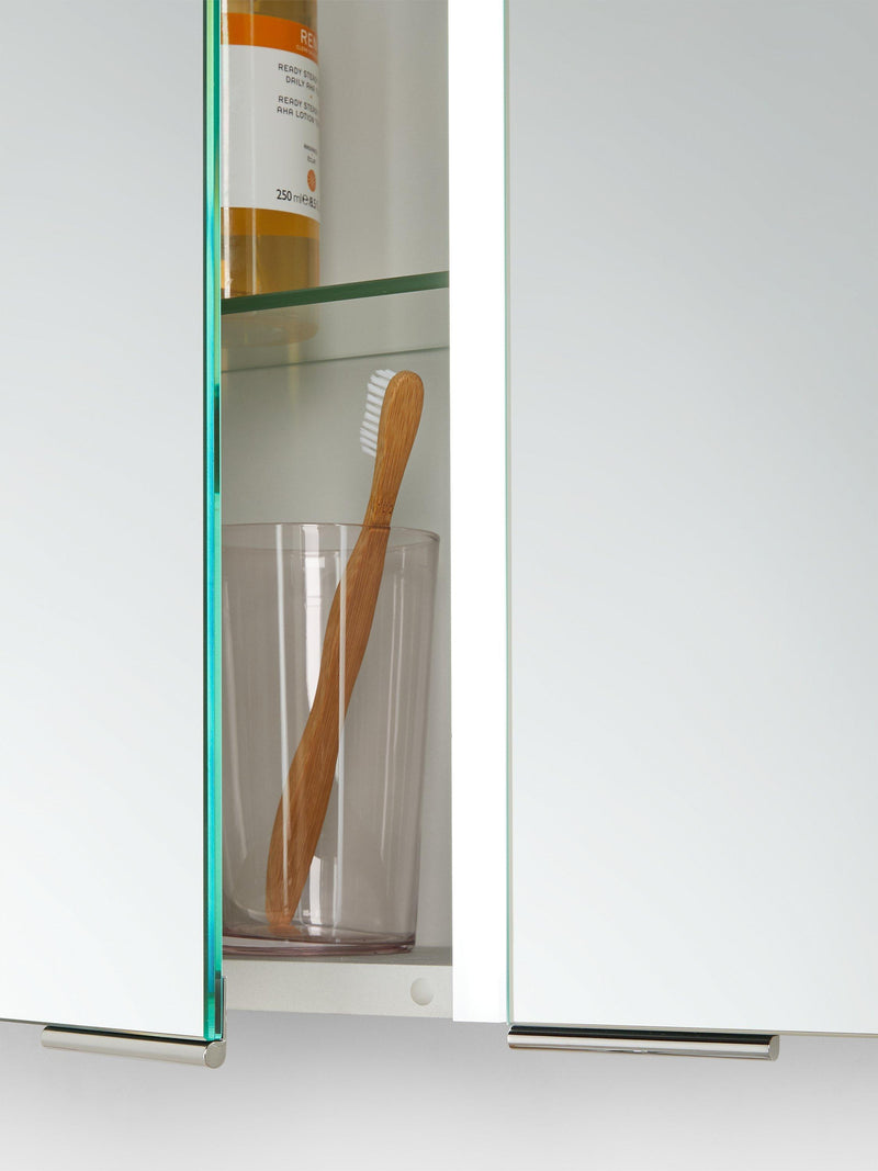 John Lewis mirrored illuminated bathroom cabinet H70xW60xD13cm, imported from the UK