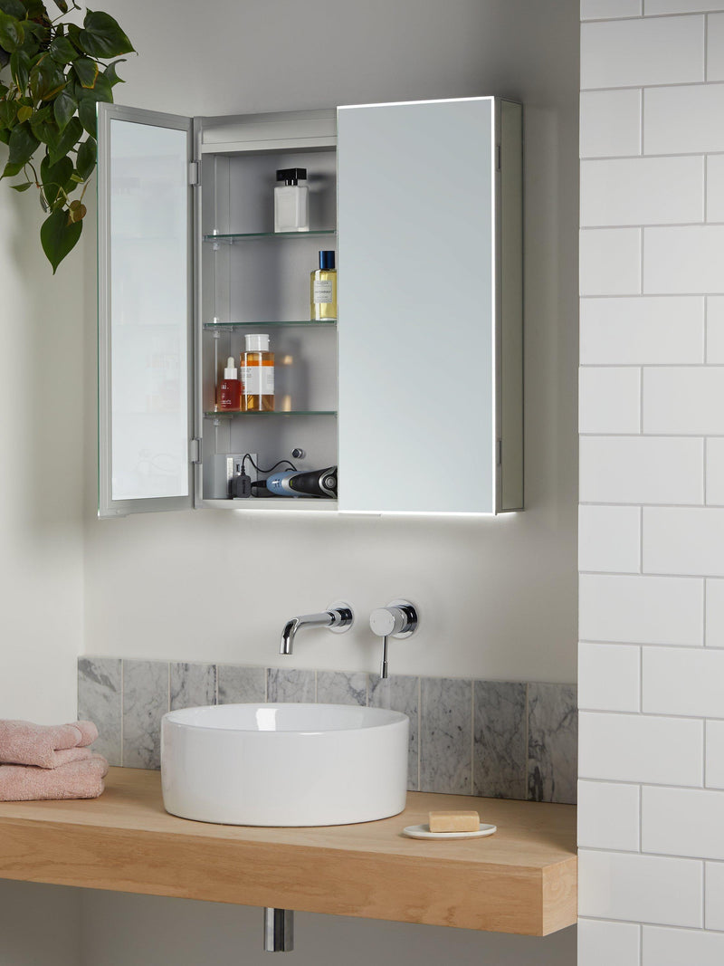 John Lewis Aspect double mirrored illuminated bathroom cabinet (British brand)