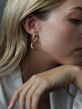 Tutti gold double drop earrings 3.5cm (British brand)