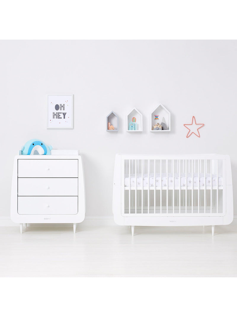 Snüz Baby Star Sheets White Grey 2pc set (British brand)