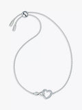 Swarovski crystal infinity heart chain bracelet 24cm, imported from the UK