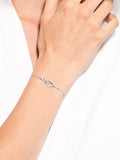 Swarovski crystal infinity heart chain bracelet 24cm, imported from the UK