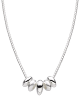 John Lewis Kit Heath Polished and Brushed Bead Cluster Chain Necklace Silver 45cm- Buy online at McGrocer
