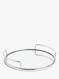 John Lewis round mirror tray in silver, 35cm, UK version