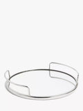John Lewis round mirror tray in silver, 35cm, UK version