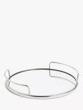 John Lewis round mirror tray in silver, 35cm, UK version