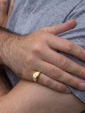 IBB signet ring 9ct gold oval unisex, UK version