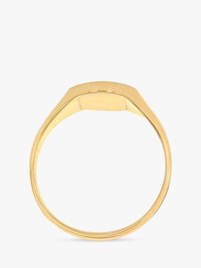 IBB 9ct gold unisex oval signet ring personalised engraving - British product
