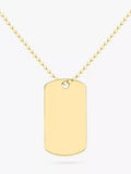 IBB personalised dog tag gold necklace, UK version