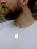 IBB personalised dog tag gold necklace, UK version