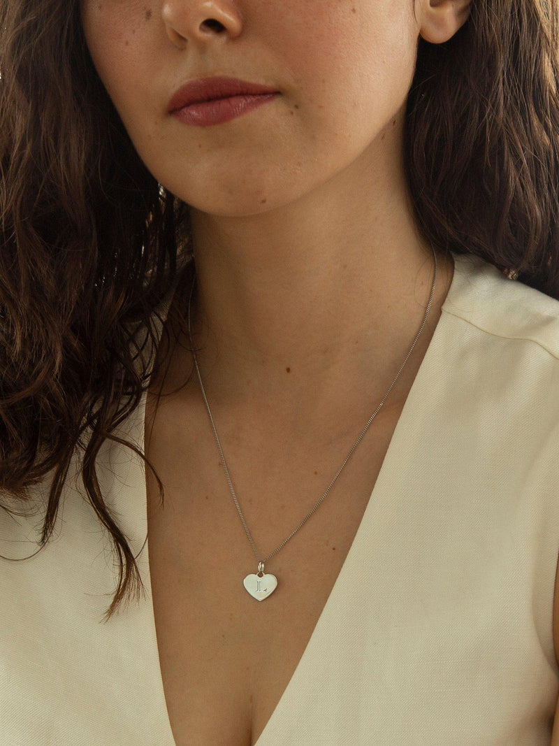 IBB sterling silver heart pendant necklace, UK version