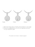 IBB personalised star sign pendant necklace silver cubic zirconia (British brand)