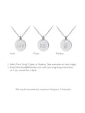 IBB personalised sterling silver disc pendant necklace (British brand)