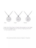 IBB personalised sterling silver disc pendant necklace (British brand)
