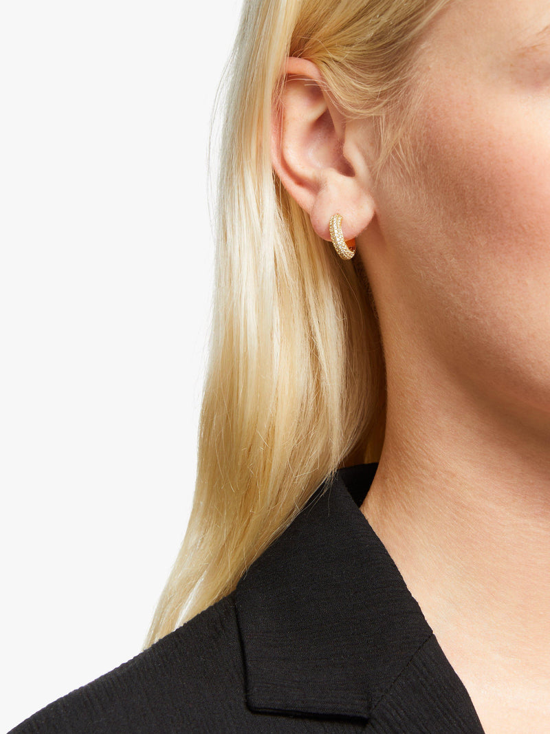 Kate Spade New York mini hoop pave earrings (British brand)