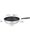 Eaziglide non-stick open wok 28cm silver, UK version