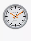 Lascelles wall clock grey and orange 30cm, imported from the UK