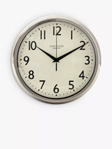 John Lewis Lascelles Retro Silent Sweep Wall Clock, Silver/Chrome, 30cm- Buy online at McGrocer