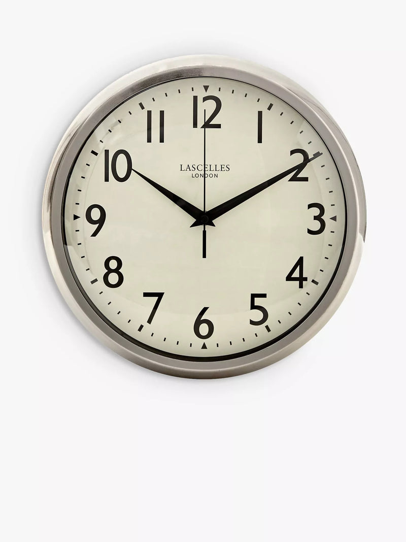 Lascelles retro silent sweep wall clock 30cm (British brand)