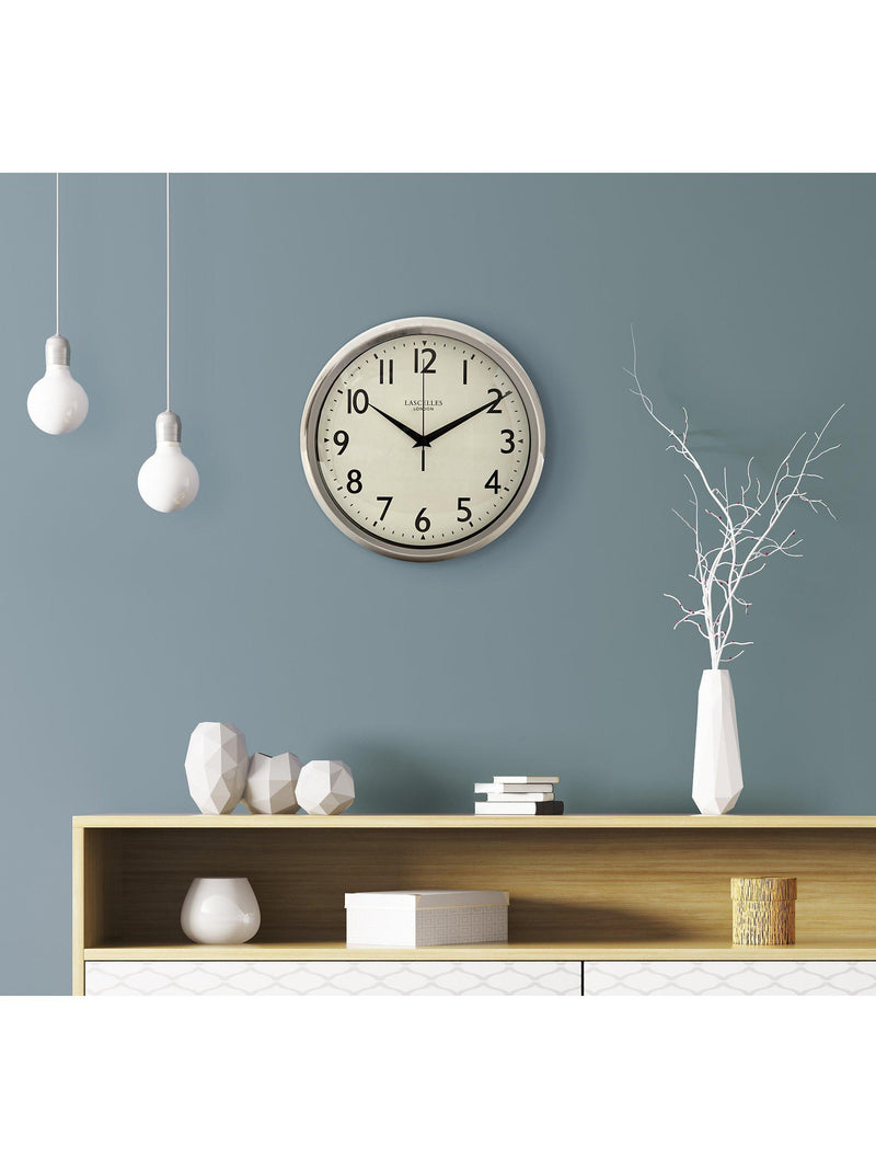 Lascelles retro silent sweep wall clock 30cm (British brand)