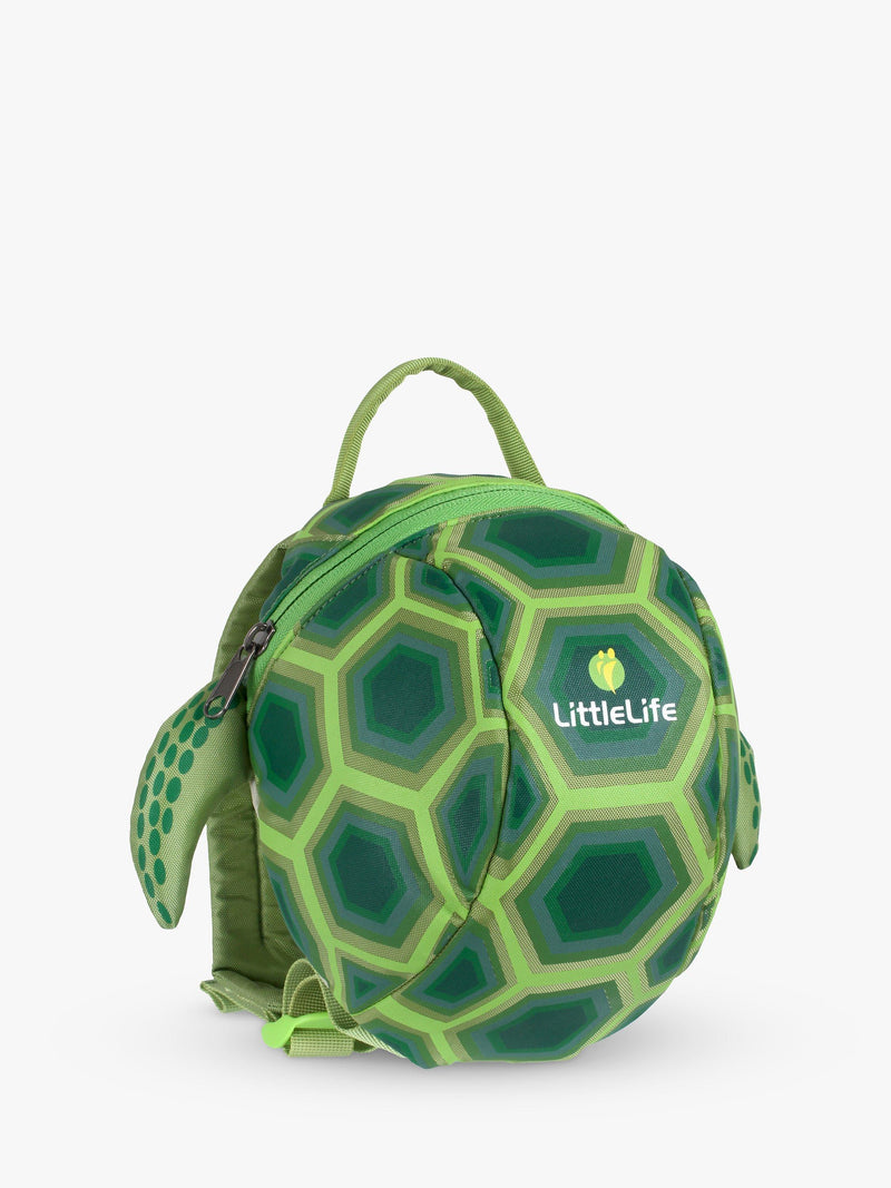 LittleLife toddler turtle backpack with safety harness, green, UK version