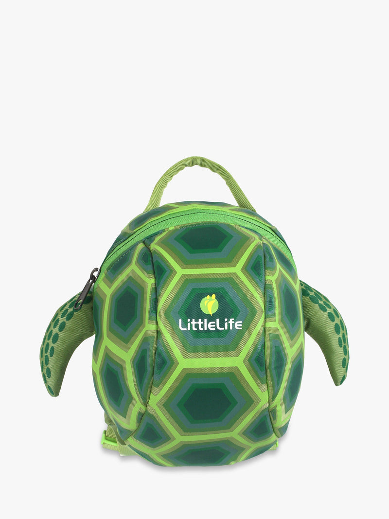 LittleLife toddler turtle backpack with safety harness, green, UK version