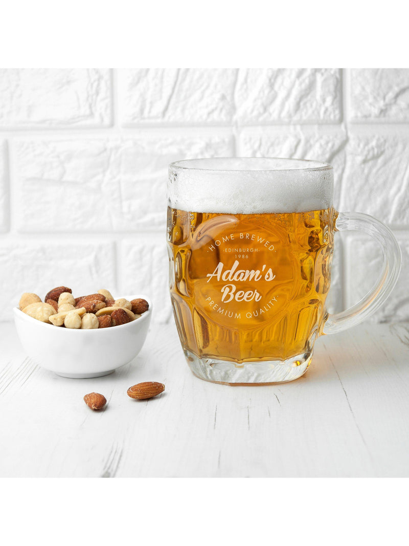 Treat Republic personalised beer glass 568ml - British product