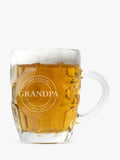 Treat Republic personalised emblem dimpled beer glass 568ml (British brand)