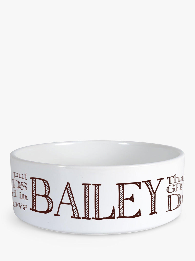 Treat Republic Personalised Greedy Dog Bowl 19cm diameter (British brand)