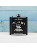 Treat Republic personalised vintage gin hip flask 170ml (British brand)