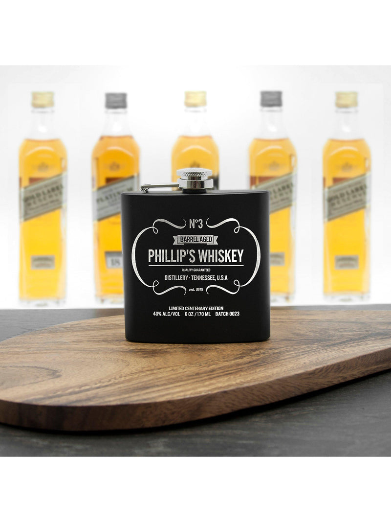 Treat Republic vintage whiskey hip flask 170ml (British brand)