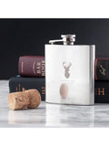 Treat Republic personalised stag stainless steel hip flask 170ml (British brand)