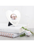 Treat Republic personalised silver heart photo frame Christmas tree decoration (British brand)
