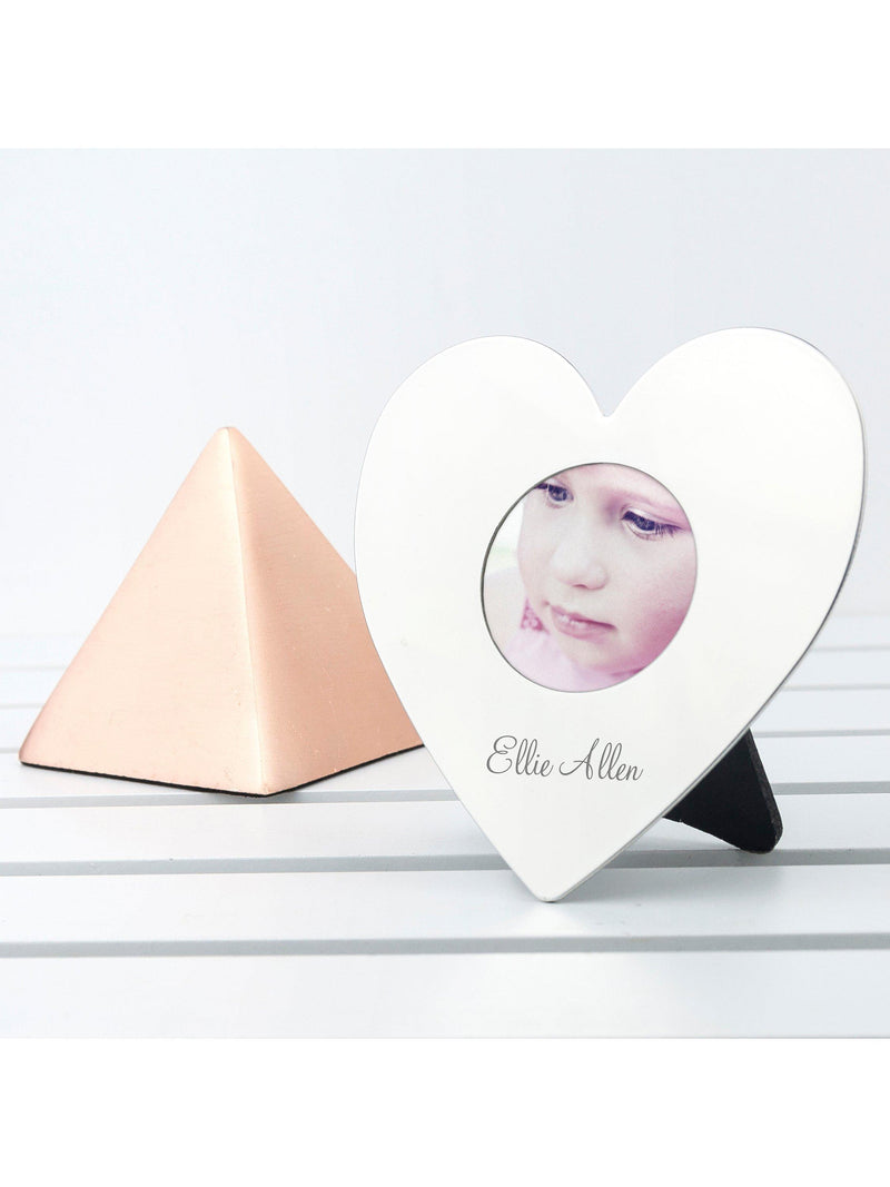 Treat Republic personalised silver heart photo frame Christmas tree decoration (British brand)