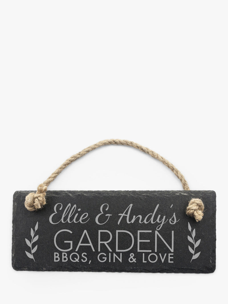 Treat Republic personalised slate hanging sign (British brand)